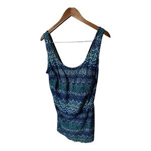 Delta Burke one piece swim dress size 20W blues